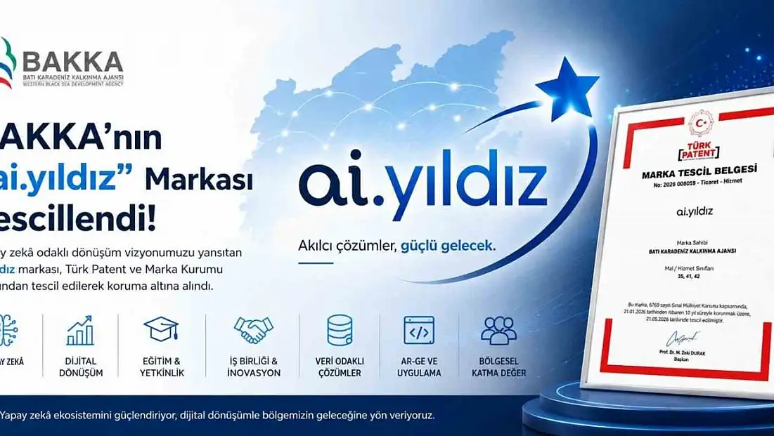 BAKKA'nın 'ai.yıldız' markası Türk Patent ve Marka Kurumu tarafından tescil edildi