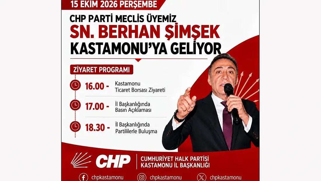 Berhan Şimşek 15 Ekim’de Kastamonu’ya Geliyor