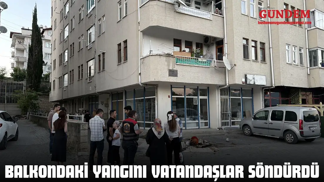 Balkondaki Yangını Vatandaşlar Söndürdü