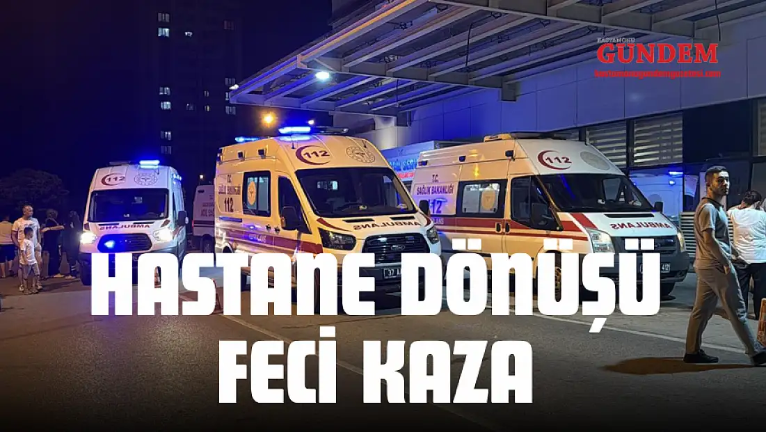 Hastane Dönüşü Feci Kaza, Yaralılar Var!