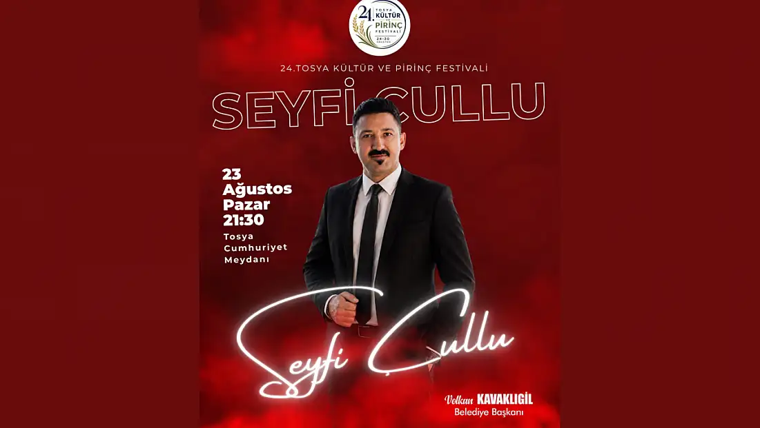 Seyfi Çullu, Tosya'da Sahne Alacak
