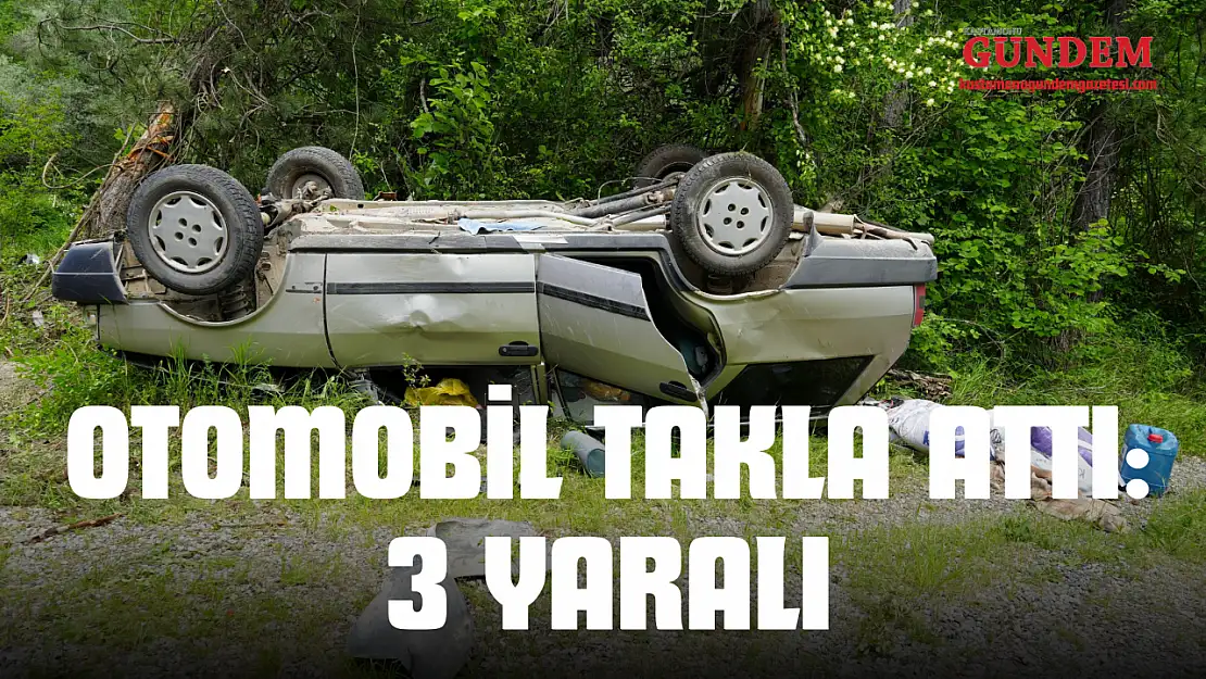 Ağaca Çarpan Otomobil Takla Attı: 3 Yaralı