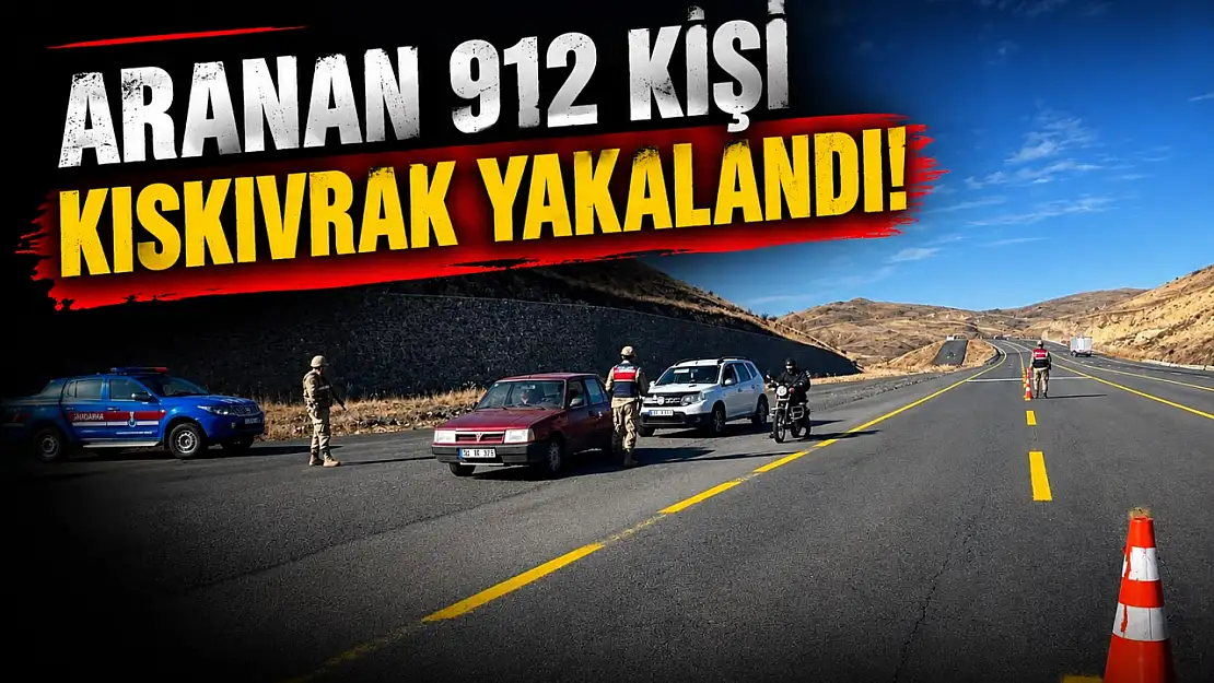 Aranan 912 Kişi Kıskıvrak Yakalandı