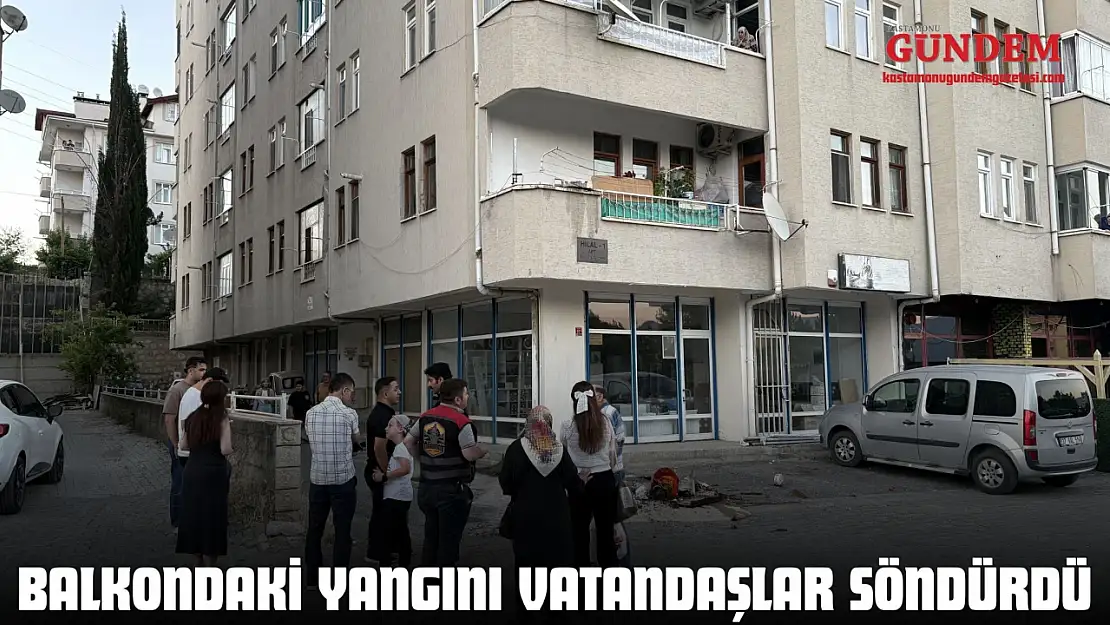 Balkondaki Yangını Vatandaşlar Söndürdü