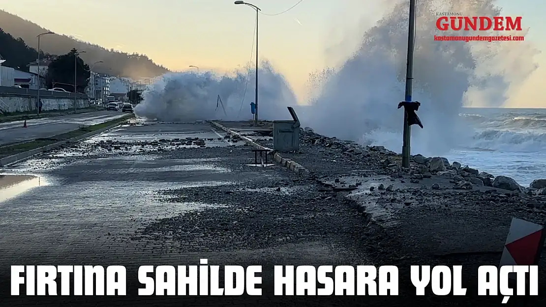 İnebolu'da Fırtına Sahilde Hasara Yol Açtı