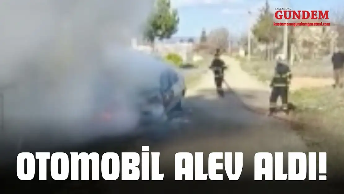 Kastamonu'da Park Halindeki Otomobil Alev Aldı!