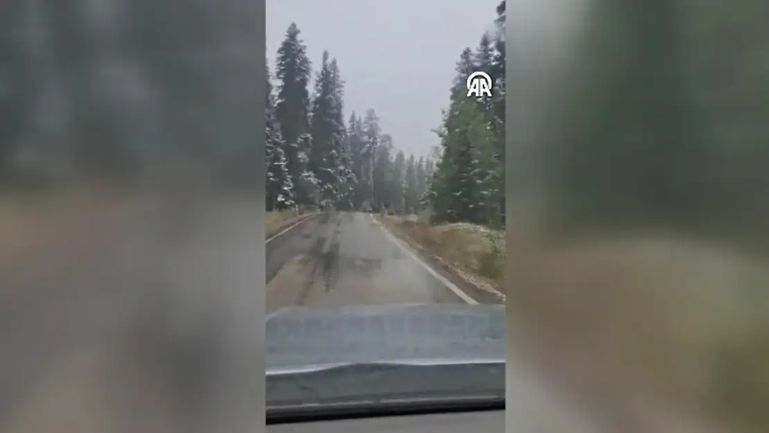 Kastamonu'nun Yüksek Kesimlerine Kar Yağdı