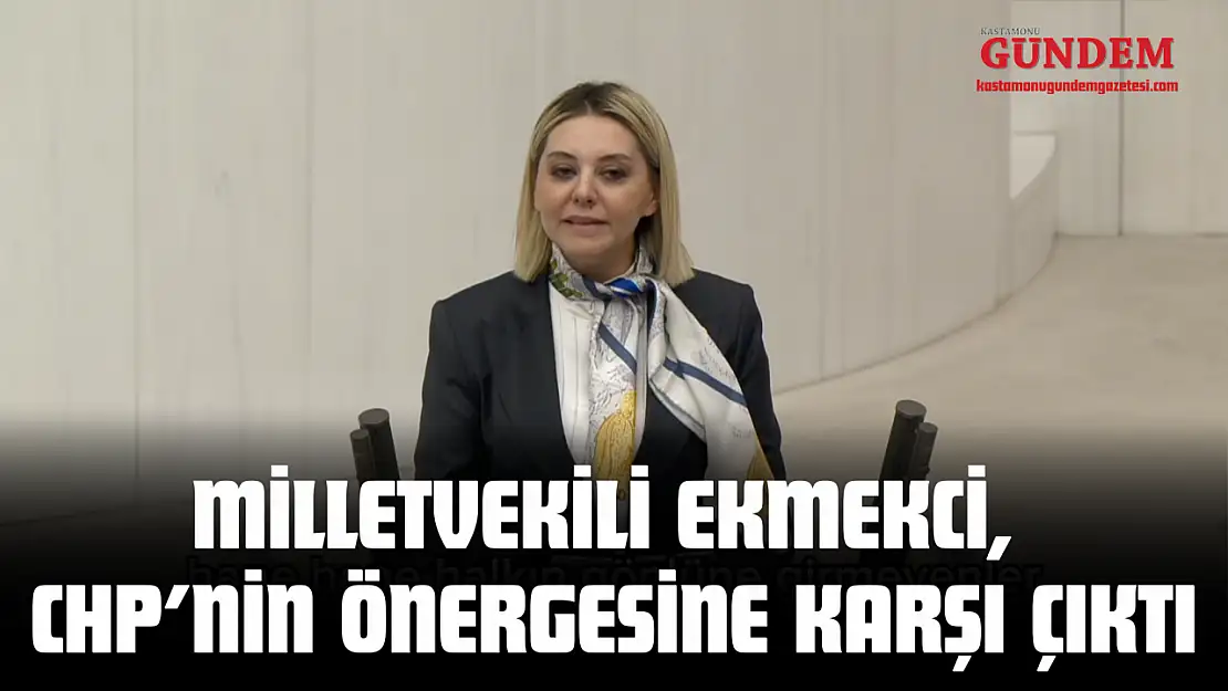 Milletvekili Ekmekci, CHP'nin Önergesine Karşı Çıktı