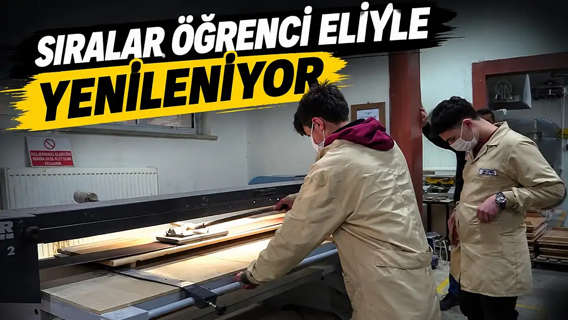 Sıralar Öğrenci Eliyle Yenileniyor
