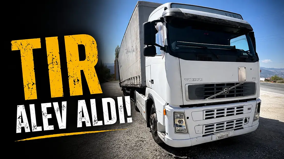 Tır Alev Aldı, İmdadına Mikser Yetişti!