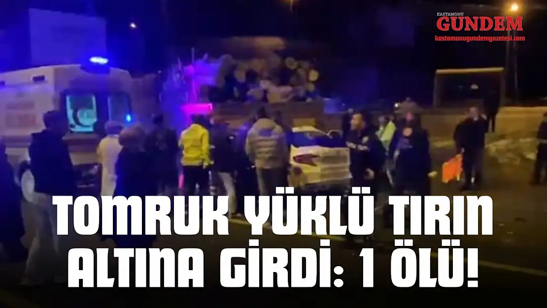 Tomruk Yüklü Tırın Altına Girdi: 1 Ölü!