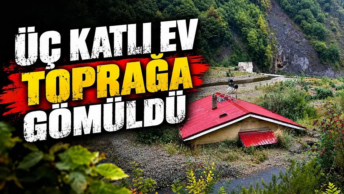 Üç Katlı Ev Toprağa Gömüldü