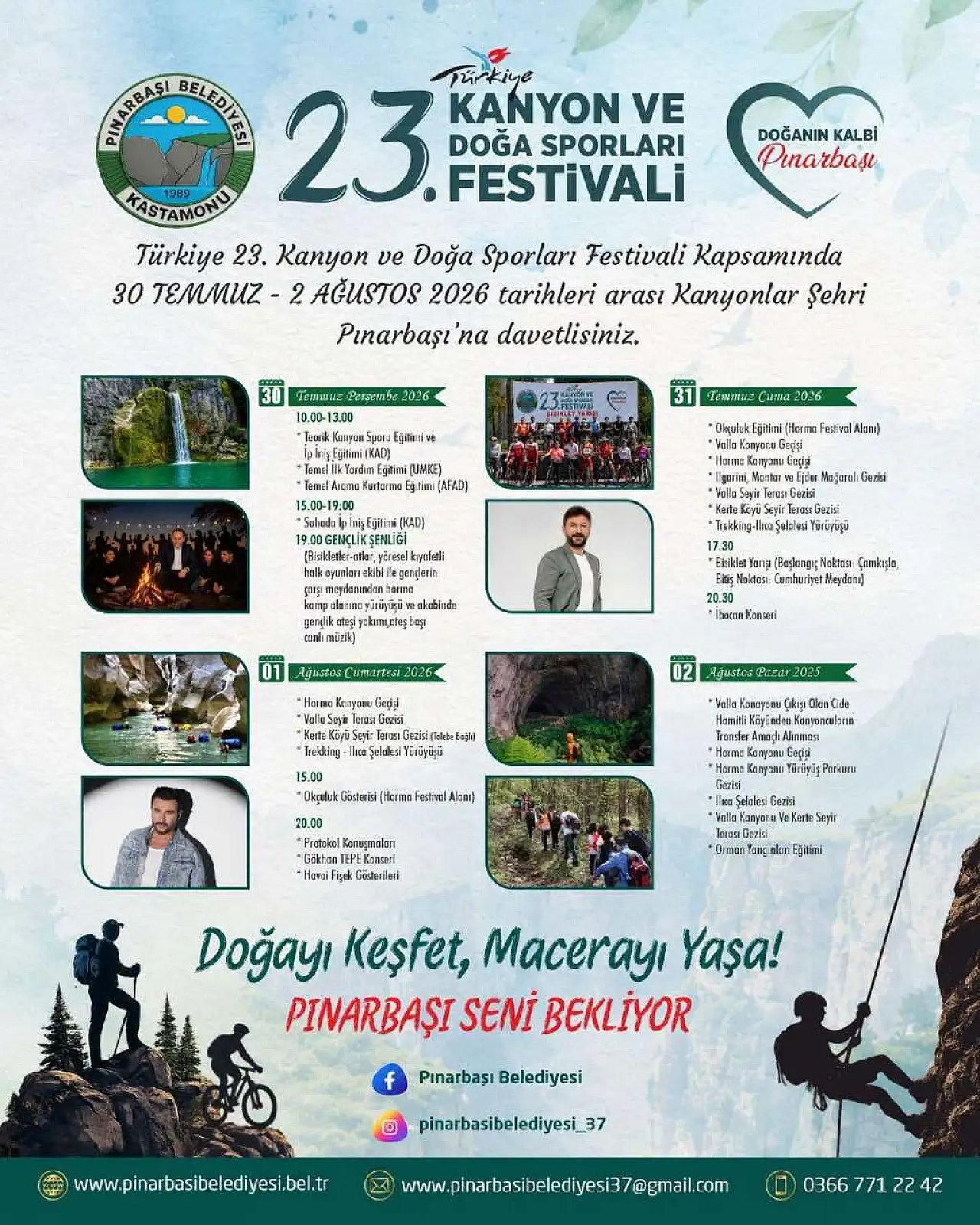 23. Kanyon Ve Doğa Sporları Festivali Düzenlenecek