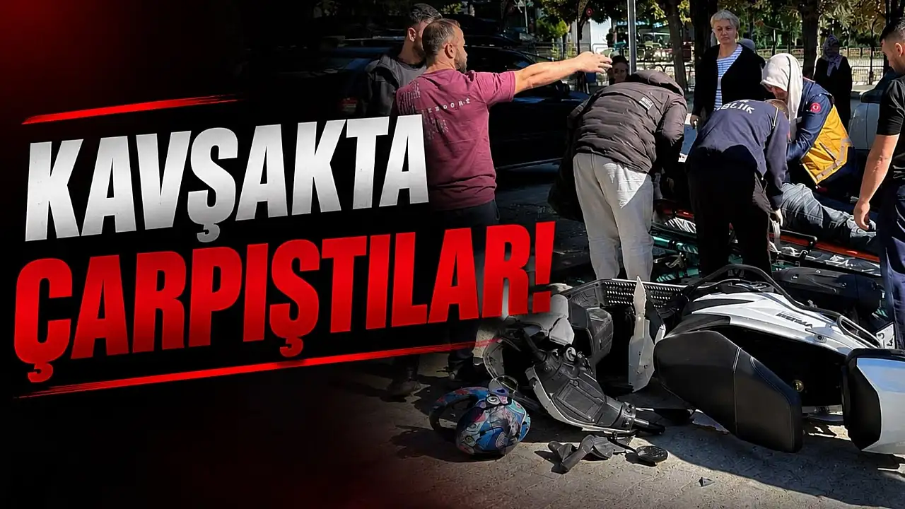 Kavşakta Çarpıştılar! O Anlar Kameraya Yansıdı
