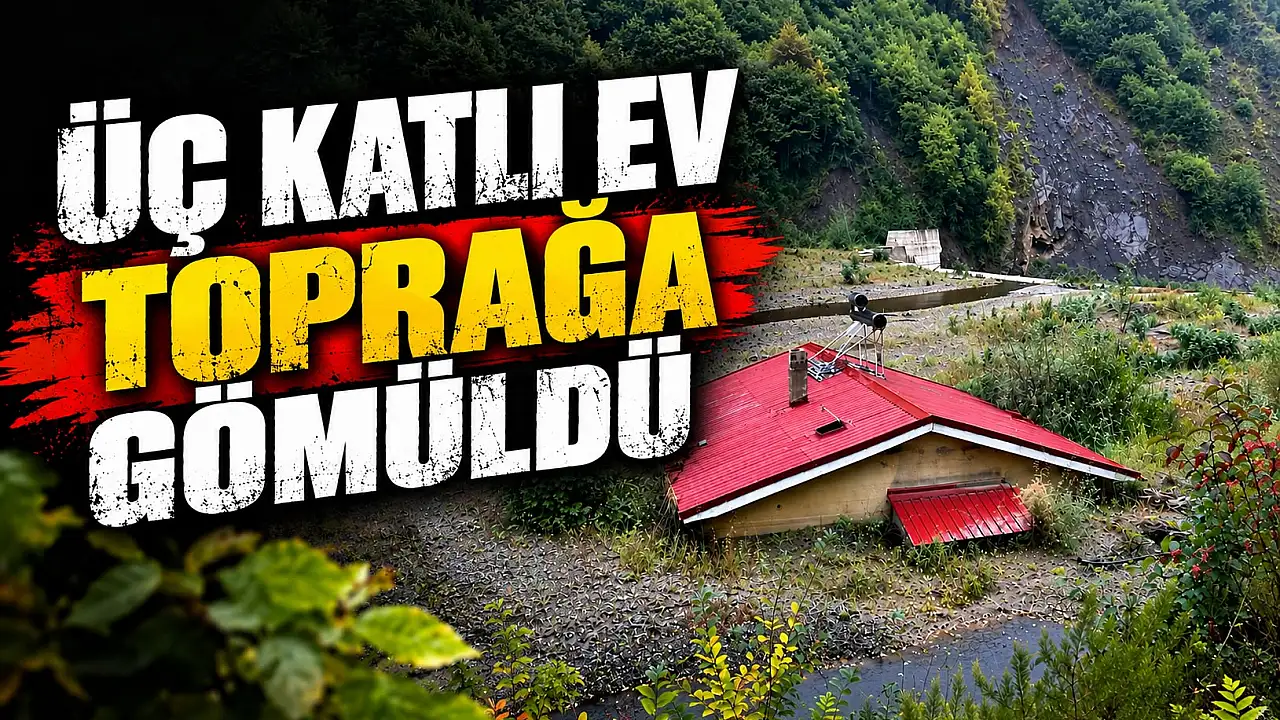 Toprağa gömülen evin sadece çatısı gözüküyor: Görenler hayrete düşüyor