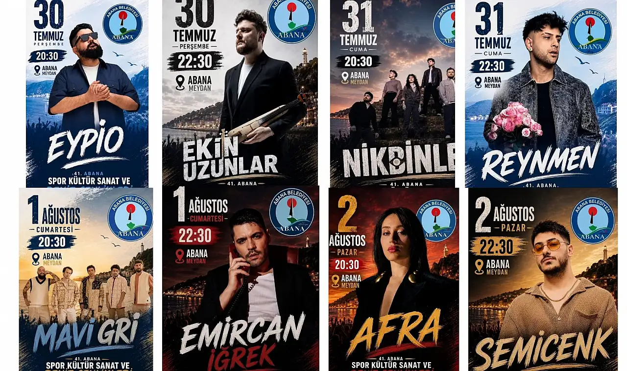 Abana Şenliklerinde Yıldızlar Geçidi!