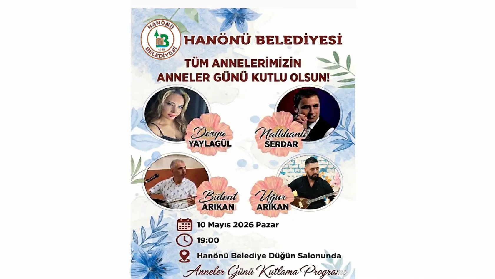 Hanönü'nde Anneler Günü'ne Özel Gönül Gecesi Düzenlenecek