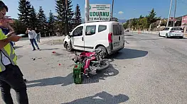 Mudurnu'da otomobil ile motosiklet çarpıştı, 1 ağır yaralı