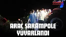 Araç Şarampole Yuvarlandı