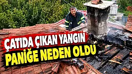 Çatıda Çıkan Yangın Paniğe Neden Oldu