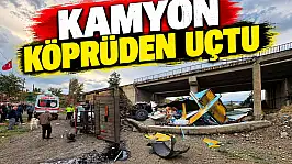 Kamyon Köprüden Uçtu