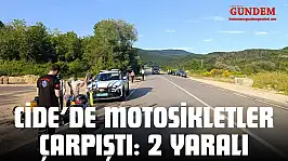 Cide'de Motosikletler Çarpıştı: 2 Yaralı