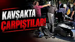 Kavşakta Çarpıştılar! O Anlar Kameraya Yansıdı