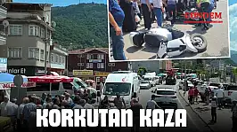 Motosikletin Çarptığı Kadın Yaralandı