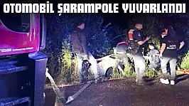 Otomobil Şarampole Yuvarlandı