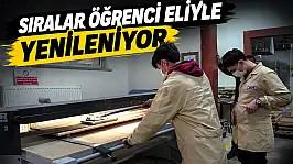 Sıralar Öğrenci Eliyle Yenileniyor