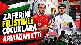 Zaferini Filistinli Çocuklara Armağan Etti