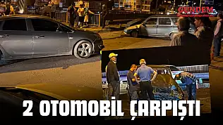 2 Otomobil Çarpıştı