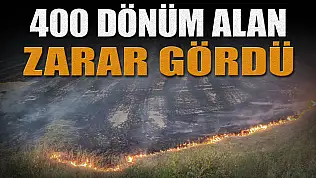 400 Dönüm Alan Zarar Gördü