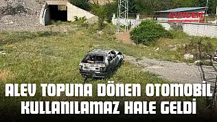 Alev Topuna Dönen Otomobil Kullanılamaz Hale Geldi