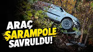 Araç Şarampole Savruldu!