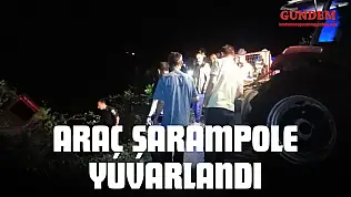Araç Şarampole Yuvarlandı
