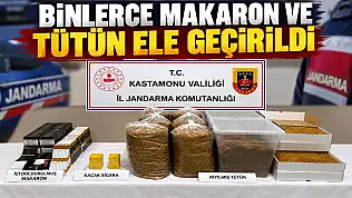 Binlerce Makaron Ve Tütün Ele Geçirildi