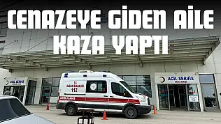 Cenazeye Giden Aile Kaza Yaptı