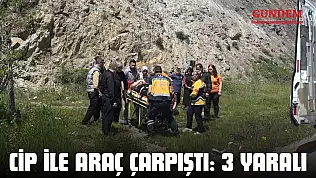 Cip İle Araç Çarpıştı: 3 Yaralı