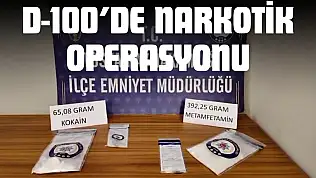 D-100'de Narkotik Operasyonu: 2 Kişi Tutuklandı