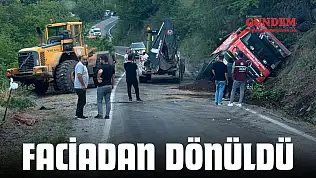 Doğanyurt Yolunda Faciadan Dönüldü