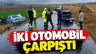 İki Otomobil Çarpıştı: 2 Yaralı