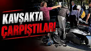 Kavşakta Çarpıştılar! O Anlar Kameraya Yansıdı