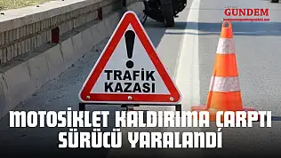 Motosiklet Kaldırıma Çarptı, Sürücü Yaralandı