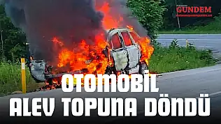 Otomobil Alev Topuna Döndü