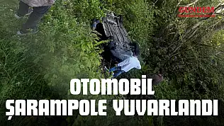 Otomobil Şarampole Yuvarlandı: 2 Yaralı!