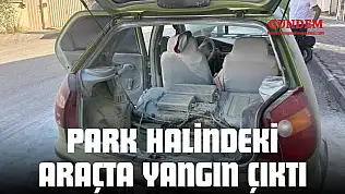 Park Halindeki Araçta Yangın Çıktı