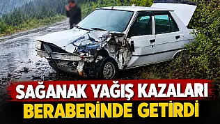 Sağanak Yağış Kazaları Beraberinde Getirdi
