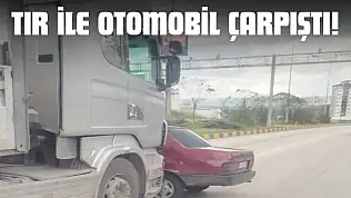 Tır İle Otomobil Çarpıştı!