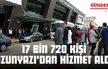 17 Bin 720 Kişi Uzunyazı'dan Hizmet Aldı